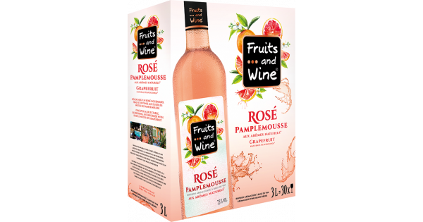 Vin BOISSON AROMATISÉE À BASE DE VIN ROSÉ SAVEUR PAMPLEMOUSSE FRUITS