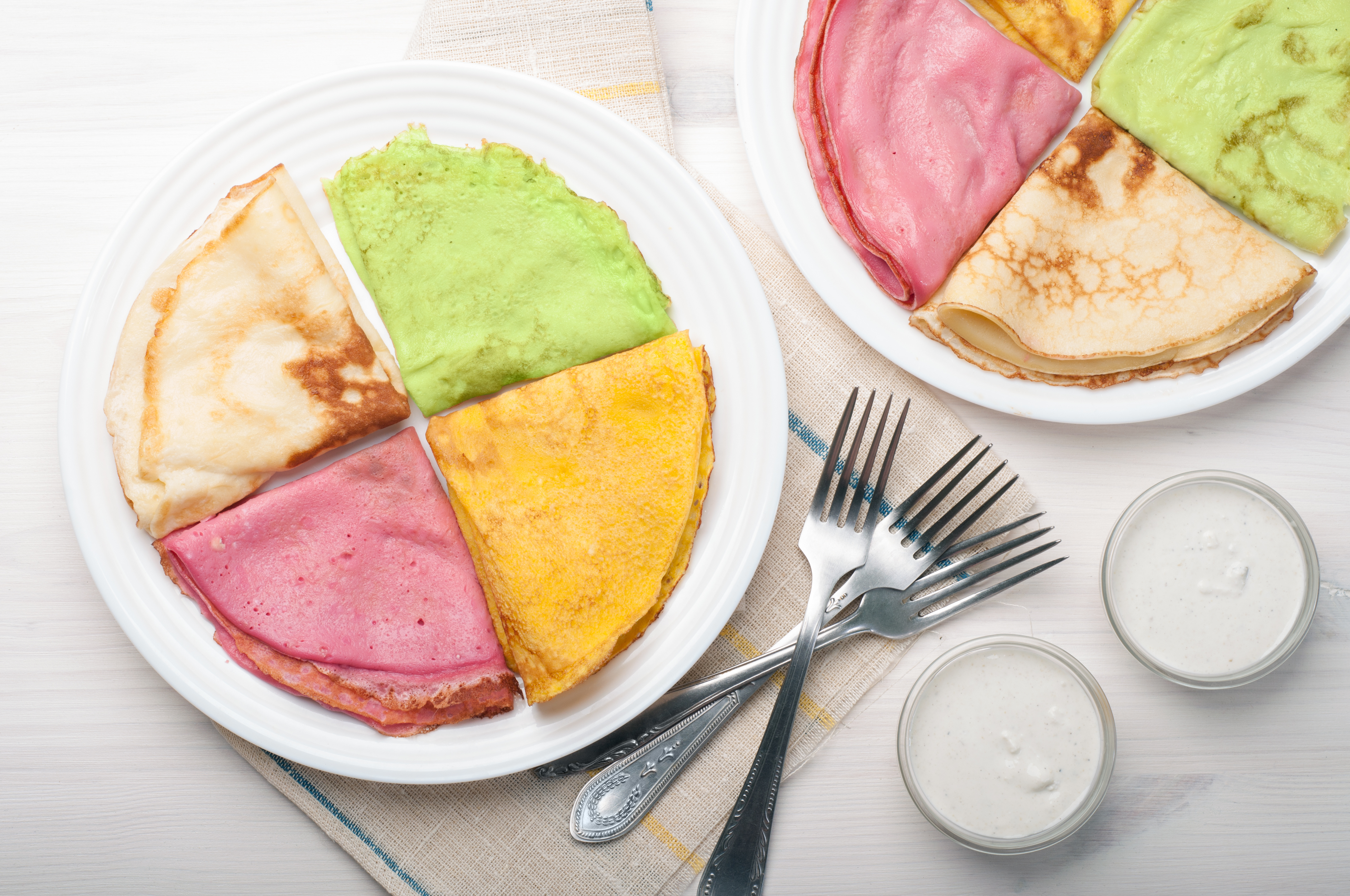 Crêpes colorées