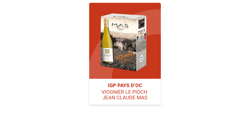 IGP Pays D'Oc Viognier Le Pioch Jean Claude Mas