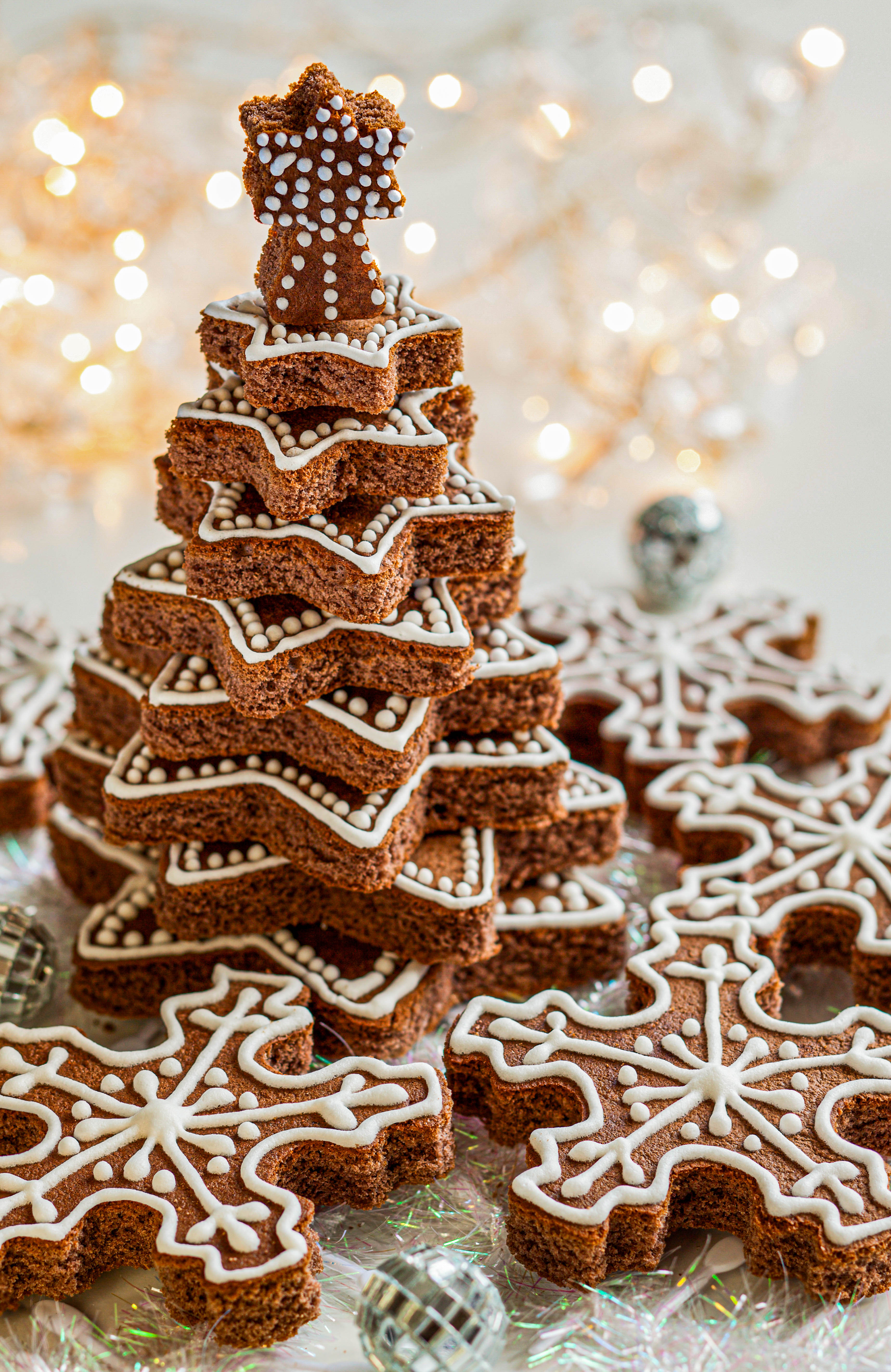 Sapin de Noël en biscuit, version chocolat