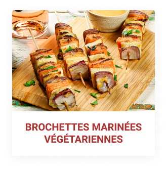 Brochettes marinées végétariennes