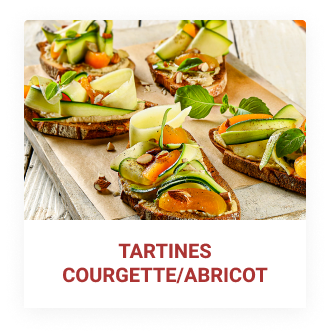 Tartines courgette/abricot