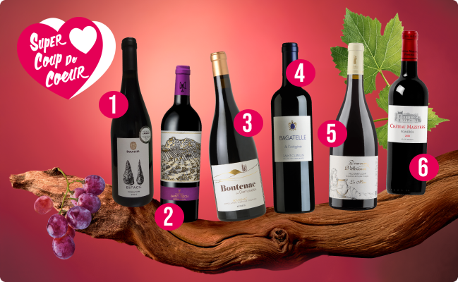 Super coups de coeur - vins rouges