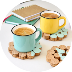 DIY dessous de mug en liège