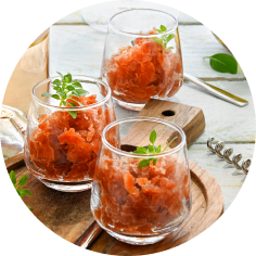 Granité tomates et basilic
