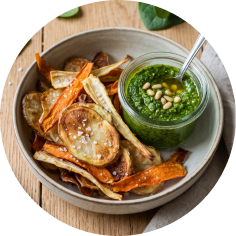 Chips de peaux de légumes