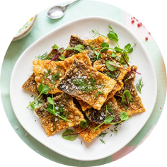 Chips de peaux de saumon