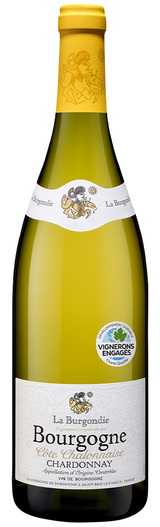 Bouteille de AOP(1) Vin Blanc sec Bourgogne Côte Chalonnaise La Burgondie