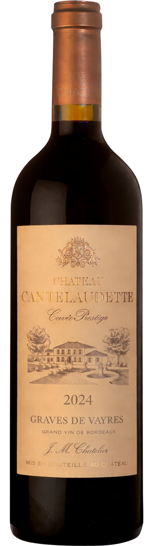 Bouteille de AOP(1) Vin Rouge Graves-de-Vayres Château Cantelaudette