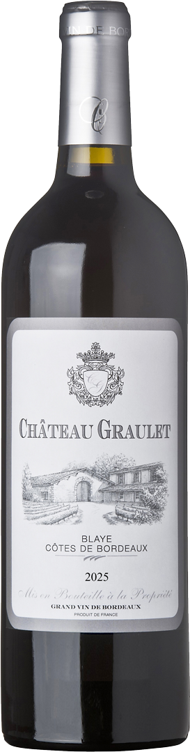 Bouteille de AOP(1) Vin Rouge Blaye Côtes de Bordeaux Château Graulet