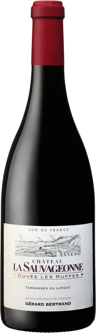 Bouteille de AOP(1) Vin Rouge Terrasses du Larzac Biodynamie Château La Sauvageonne "Cuvée Les Ruffes"