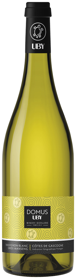Bouteille de IGP(2) Vin Blanc sec Côtes de Gascogne Domus Uby "Sauvignon-Gros Manseng"