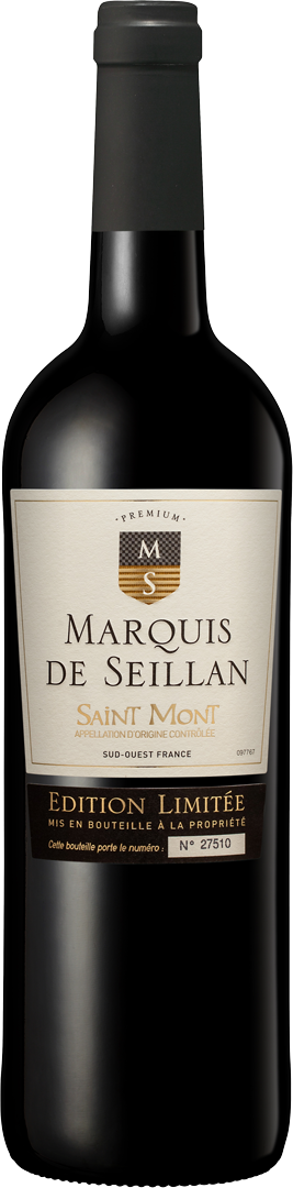 Bouteille de AOP(1) Vin Rouge Saint Mont Marquis de Seillan Édition Limitée