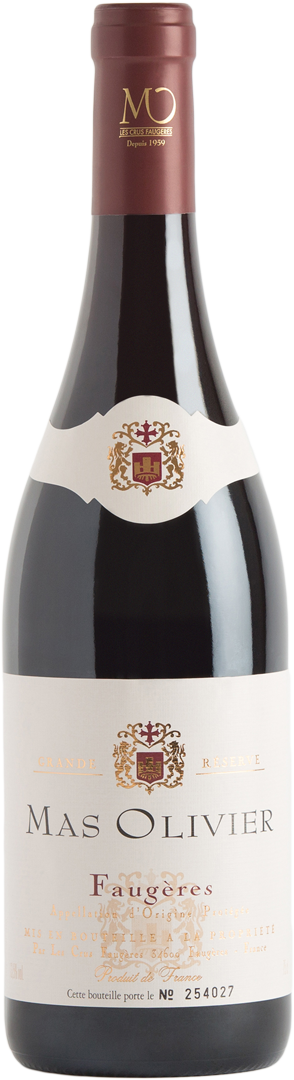 Bouteille de AOP(1) Vin Rouge Faugères Mas Olivier Grande Réserve