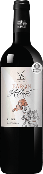 Bouteille de vin rouge AOP Buzet « Baron D’albret », millésime 2023/2024 — vignoble Sud-ouest