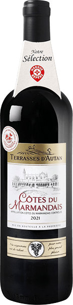 Bouteille de vin rouge AOP Côtes Du Marmandais « Terrasses D’autan », millésime 2023/2024 — vignoble Sud-ouest