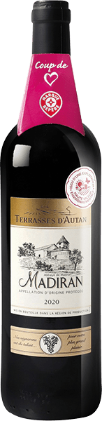 Bouteille de vin rouge AOP Madiran « Terrasses D’autan », millésime 2023/2024 — vignoble Sud-ouest