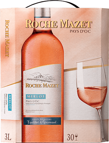 Bouteille de vin rose — IGP(2) VIN ROSÉ PAYS D’OC MERLOT ROCHE MAZET