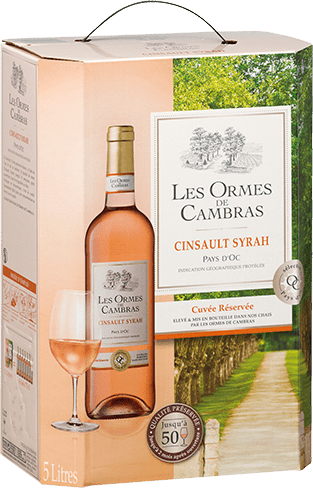Bouteille de vin rose — IGP(2) VIN ROSÉ PAYS D’OC CINSAULT SYRAH LES ORMES DE CAMBRAS