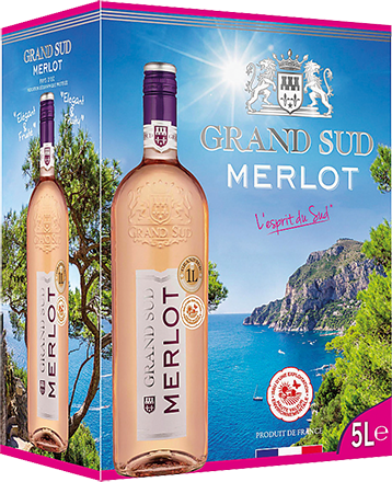 Bouteille de vin rose — IGP(2) VIN ROSÉ PAYS D’OC MERLOT GRAND SUD