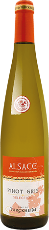 Bouteille de vin blanc — AOP(1) VIN BLANC PINOT GRIS DEMI-SEC* TURCKHEIM