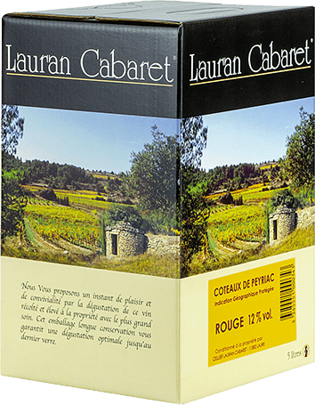 Bouteille de vin rouge — IGP(2) VIN ROUGE COTEAUX DE PEYRIAC LAURAN CABARET