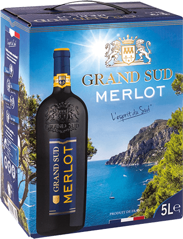 Bouteille de vin rouge — IGP(2) VIN ROUGE PAYS D’OC MERLOT GRAND SUD