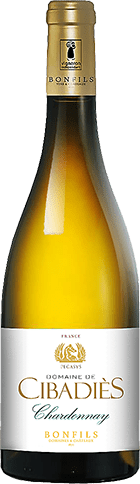 Bouteille de vin blanc — IGP(2) VIN BLANC PAYS D’OC CHARDONNAY CIBADIÈS