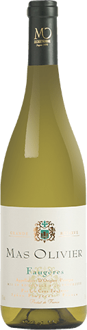 Bouteille de vin blanc — AOP(1) VIN BLANC FAUGÈRES MAS OLIVIER