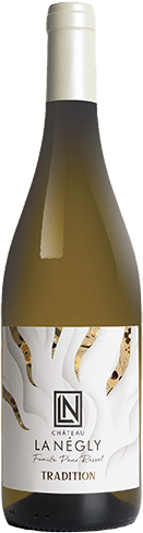 Bouteille de vin blanc — AOP(1) VIN BLANC LANGUEDOC TRADITION CHÂTEAU LA NÉGLY