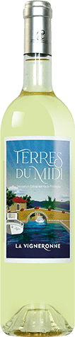 Bouteille de vin blanc — IGP(2) VIN BLANC TERRES DU MIDI LA VIGNERONNE
