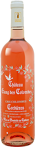 Bouteille de vin rose — AOP(1) VIN ROSÉ CORBIÈRES CHÂTEAU ÉTANG DES COLOMBES
