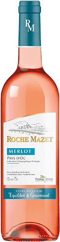 Bouteille de vin rose — IGP(2) VIN ROSÉ PAYS D’OC MERLOT ROCHE MAZET