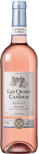 Bouteille de vin rose — IGP(2) VIN ROSÉ PAYS D’OC MERLOT LES ORMES DE CAMBRAS