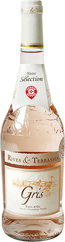 Bouteille de vin rose — IGP(2) VIN ROSÉ PAYS D’OC GRIS* RIVES & TERRASSES