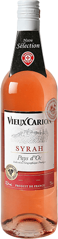 Bouteille de vin rose — IGP(2) VIN ROSÉ PAYS D’OC SYRAH* VIEUX CARION