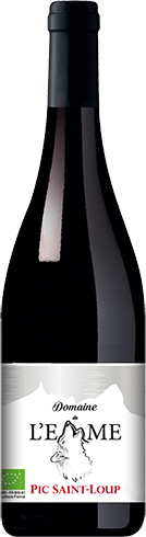 Bouteille de vin rouge — AOP(1) VIN ROUGE PIC SAINT-LOUP BIO** DOMAINE DE L’EMME