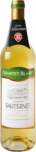 Bouteille de vin blanc — AOP(1) VIN BLANC SAUTERNES CHANTET BLANET