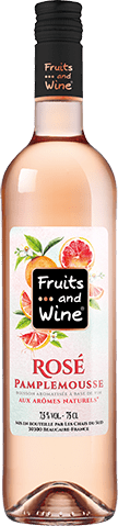 Bouteille de vin gris — BOISSON AROMATISÉE À BASE DE VIN ROSÉ PAMPLEMOUSSE FRUITS AND WINE