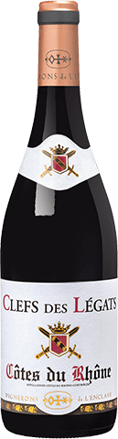 Bouteille de vin rouge — AOC(3) VIN ROUGE CÔTES DU RHÔNE CLEFS DES LÉGATS