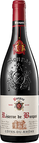 Bouteille de vin rouge — AOP(1) VIN ROUGE CÔTES DU RHÔNE RÉSERVE DE BONPAS