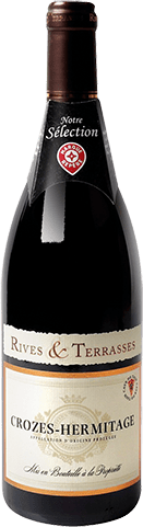Bouteille de vin rouge — AOP(1) VIN ROUGE CROZES HERMITAGE RIVES & TERRASSES