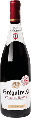 Bouteille de vin rouge — AOP(1) VIN ROUGE CÔTES DU RHÔNE* CUVÉE PRESTIGE GRÉGOIRE XI