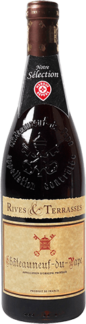 Bouteille de vin rouge — AOP(1) VIN ROUGE CHÂTEAUNEUFDU-PAPE RIVES & TERRASSES