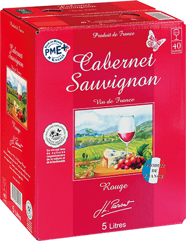 Bouteille de vin rouge — VIN ROUGE DE FRANCE CABERNET SAUVIGNON* JL. PARSAT