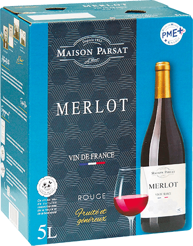 Bouteille de vin rouge — VIN ROUGE DE FRANCE MERLOT* MAISON PARSAT