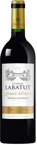 Bouteille de vin rouge — AOP(1) VIN ROUGE BORDEAUX SUPÉRIEUR CHÂTEAU LABATUT GRANDE RÉSERVE