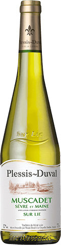 Bouteille de vin blanc — AOP(1) VIN BLANC MUSCADET SÈVRE ET MAINE SUR LIE PLESSIS DUVAL