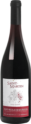 Bouteille de vin rouge AOP Vin Rouge Saint-nicolas De-bourgueil « Saint-martin », millésime 2025/2026 — vignoble Loire