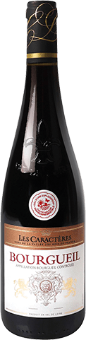 Bouteille de vin rouge AOP Bourgueil « Les Caractères », millésime 2025/2026 — vignoble Loire